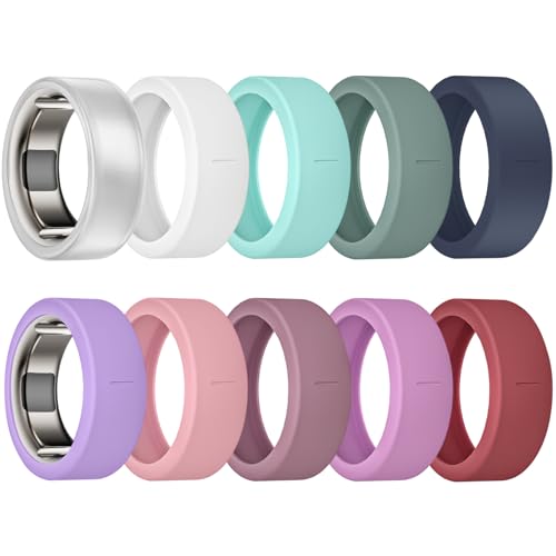 Silicone Ring Cover for Oura Ring Gen 3/4 - Size S (6/7/8/9/10), 10 Colors