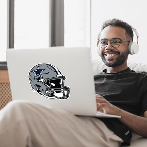 Dallas Cowboys NFL Helmet Decal - Team Colors, 7" x 7.25"