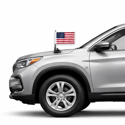 American Flag Suction Cup Car Mount - 2 Pack, 8x5 Inch Flags