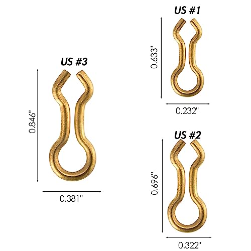 Sinker Eyes for Lead Weight Mold - US Size 1-3, 50 Pack