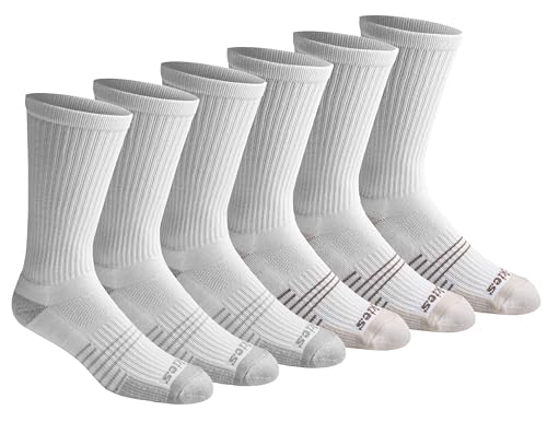 Dickies HYDRO-COOL Moisture Control Crew Socks (6 Pairs) Large White