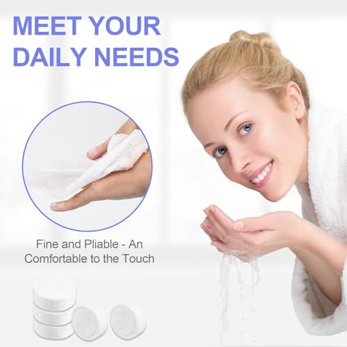 100PCS Disposable Compressed Towels - Portable Coin Paper Towels for Travel