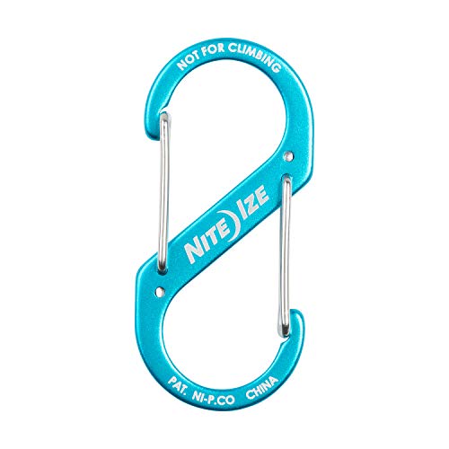 Dual Carabiner S-Biner Size 3 - Lightweight Aluminum, Blue