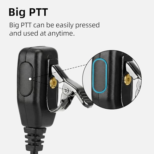 BAOFENG Walkie Talkies Earpiece with Mic,Comfortable Acoustic Tube(2
