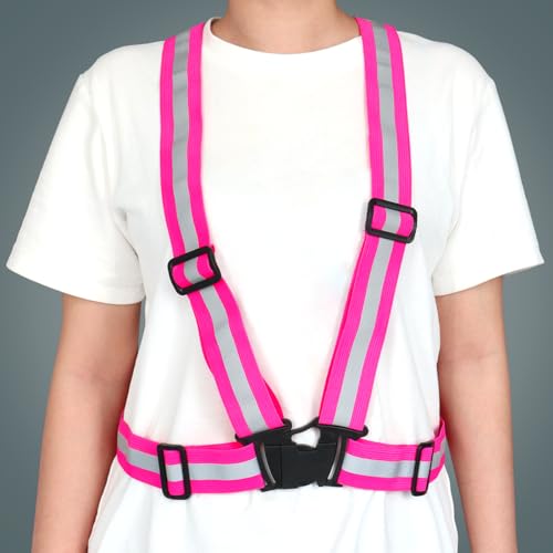 High Visibility Reflective Safety Vest - 2 Pack Adjustable Gear for Running, Cycling, Hiking