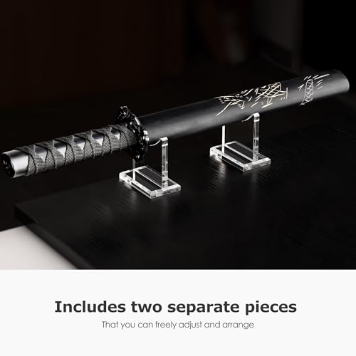 SANRUI 2PCS Acrylic Weapon Display Stand 2.8 Inch Clear Wand Holder for Lightsabers & Collectibles
