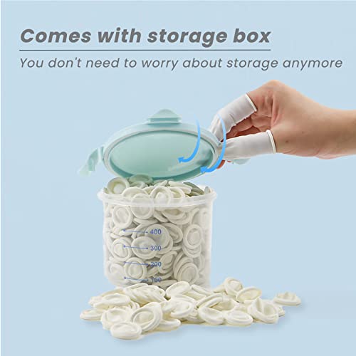 Latex Finger Cots - 300 Pcs Medium Size Protectors for Crafting, Beauty, and Electronics