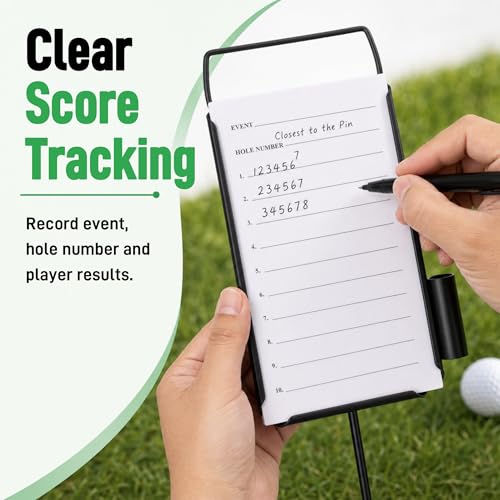 Large 6 Pack Golf Metal Proximity Markers - Closest to the Pin Set for Tournament & Practice