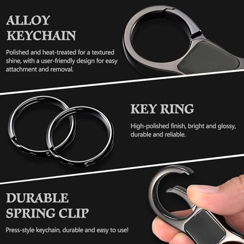 Heavy Duty Quick Release Keychain - Zinc Alloy Key Organizer with 4 Rings
