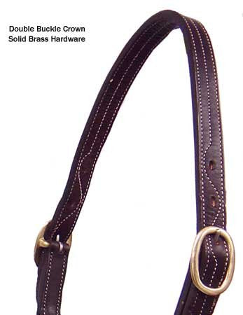 Derby Originals Cob Havana Leather Horse Halter with Triple Stitch & Adjustable Fit