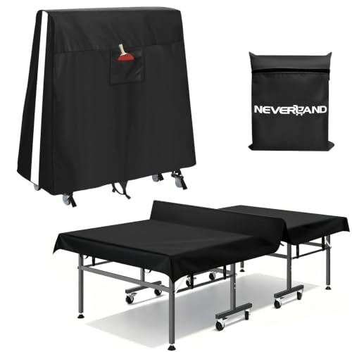 NEVERLAND Black01 Waterproof Outdoor Ping Pong Table Cover - Fits 9x5 ft Tables