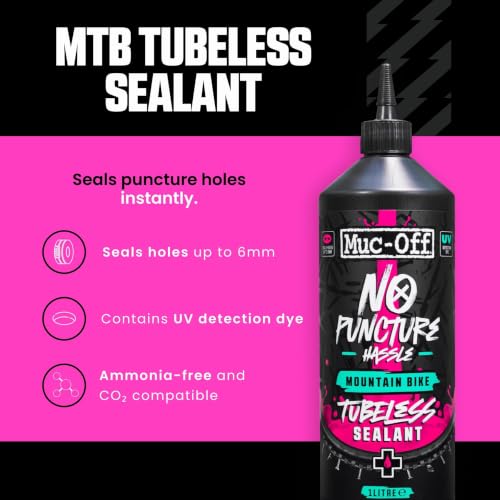 No Puncture Hassle Tubeless Sealant - 1 Liter for Bicycle Tires