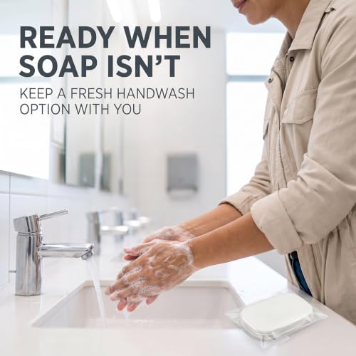 500 Portable Disposable Soap Sheets for Travel & Outdoor Use