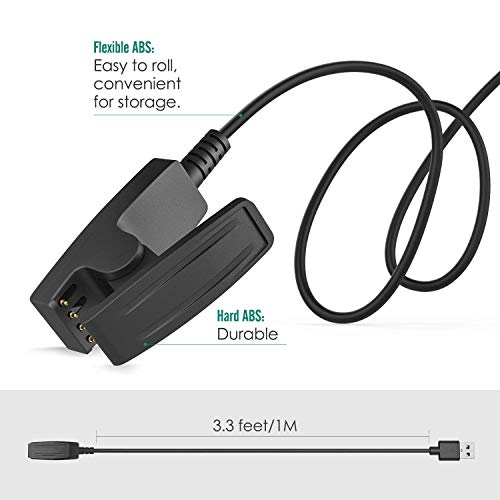 USB Charging Cable for Garmin Approach S20, Forerunner 230/235/645, Vivomove HR