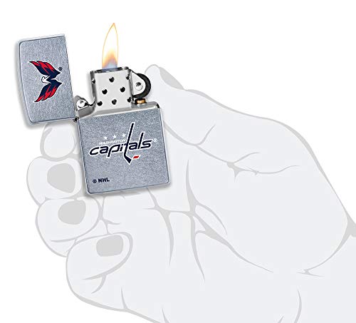 Genuine Zippo NHL Street Chrome Pocket Lighter - Washington Capitals