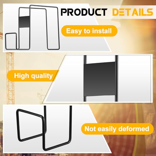 2 Pcs Sturdy Steel Hard Hat Rack Heavy Duty Hard Hat Holder for Truck over the Seat Hanger for Truck Accessories with Back Mount, Black Coated