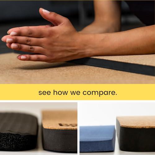 Body By Yoga Midnight Black Extra Thick Yoga Knee Pad Cushion for Support & Stability