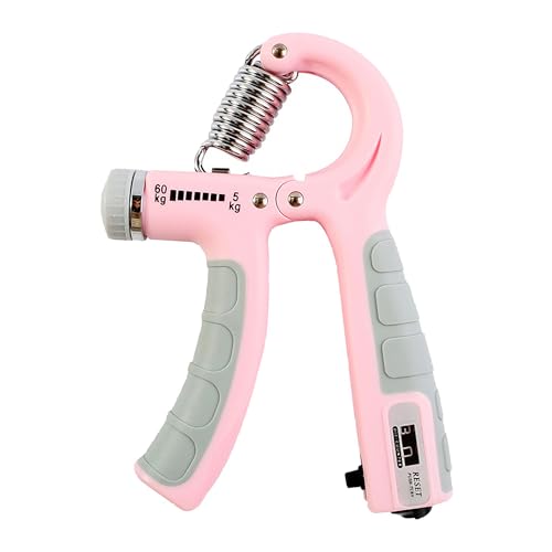Adjustable Hand Grip Strengthener with Counter - Pink Grip