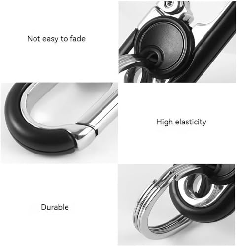 Personalized Stainless Steel Car Keychain Set - Black, Blue, Orange