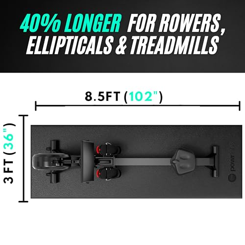 Extra Thick Rowing Machine Mat - Non-Slip & Waterproof - 36" x 102"