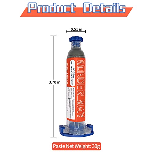 Wonderway Sn63/Pb37 T4 Tin Lead Solder Paste 183¡É Melting Point No-Clean(30gx4Packs)