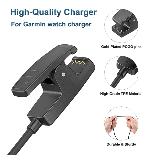 Garmin Smartwatch USB Charging Cable - Compatible with Lily, Forerunner, Vivomove