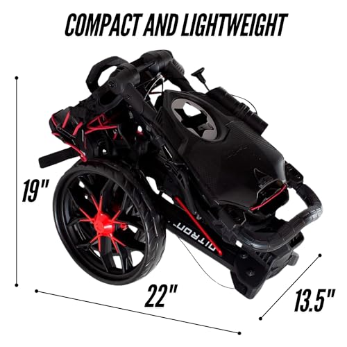 Nitron Golf Push Cart with Auto-Open Technology - One Size Black/Slate