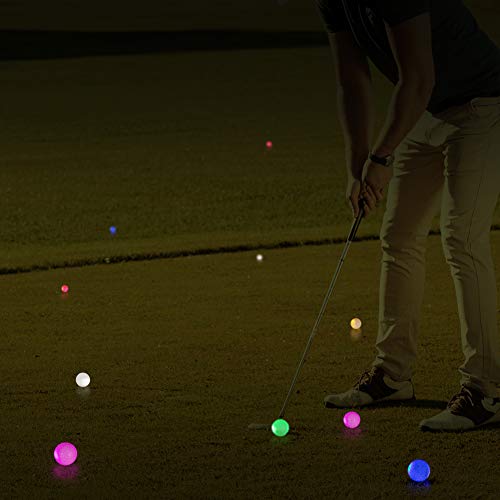 Glow in The Dark Golf Balls - LED Night Golf Balls 6 Pack - Upgraded