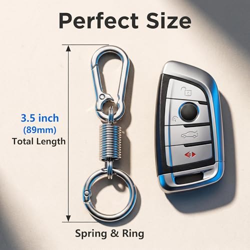 Anti-Theft Zipper Clips - 6 Pcs Locking Carabiners, Silvery