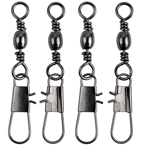 Fishing Swivel Snaps - 50pcs 10#-28lb Stainless Steel Connectors