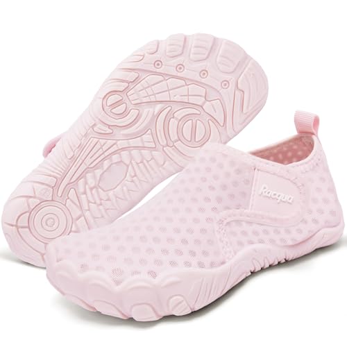 Kids Water Shoes - Quick Dry Barefoot Swim Aqua - Pink