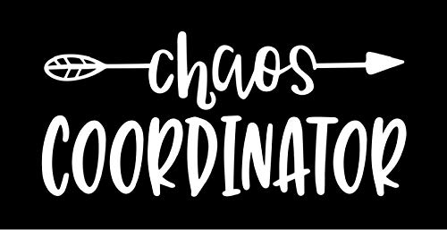 Chaos Coordinator Vinyl Decal - White 4.5 x 2.0 inch