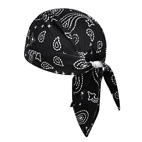 Quick Drying Cycling Cap Headband - Black & Print Style