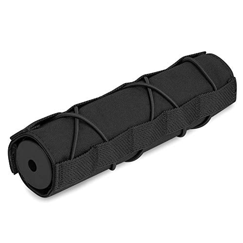 Tactical Airsoft Suppressor Cover - 7 Inch, Black