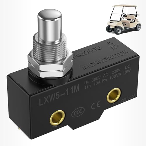 Golf Cart Brake Light Micro Switch - 3 Terminal Plunger