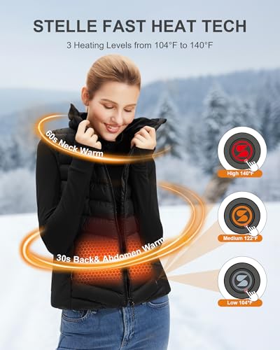 Stelle Women’s Heated Vest - Lightweight Puffer Jacket