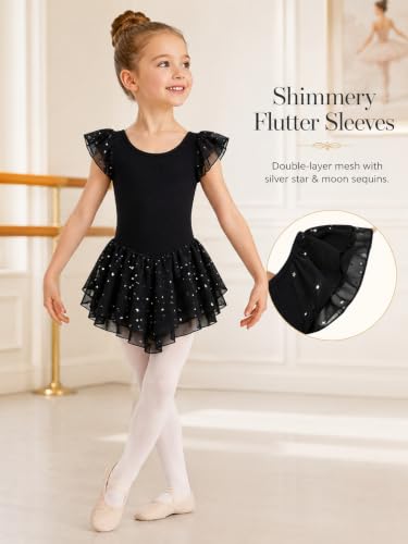 Girls Ballet Leotard with Tutu Skirt - Dance Dress 2-9Y
