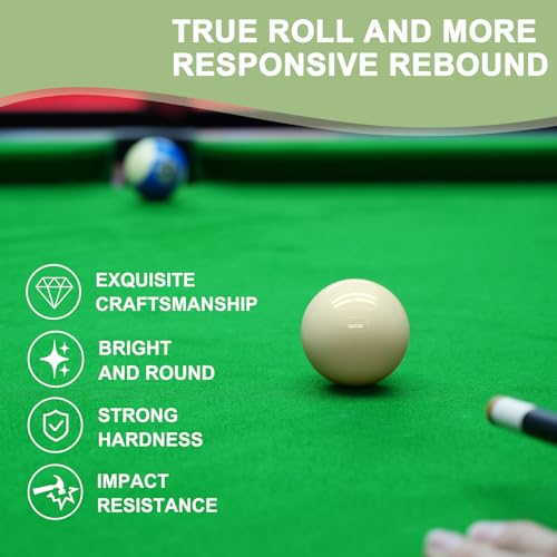 Regulation 2-1/4 Inch White Pool Cue Ball - 6 oz