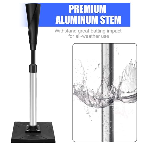 Baseball Batting Tee with Adjustable Height 25" to 37"