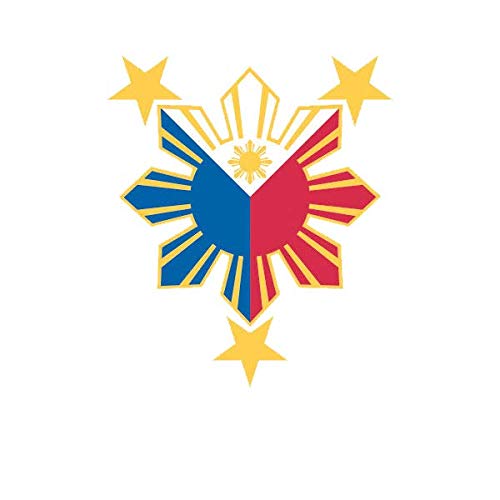 Filipino Pride Sun and Star Sticker - 5-Inch Weatherproof Vinyl Decal