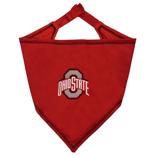 Ohio State Buckeyes Dog Bandana - Large/X-Large Pet Scarf