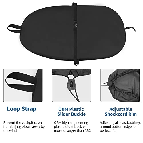 Universal UCEDER X-Large Kayak Cockpit Cover, Waterproof 420D Oxford