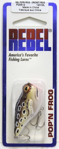 Pop'N Frog Topwater Fishing Lure - 1 7/8 Inch, Cricket Frog