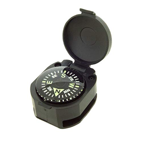 Sun Company WristTurtle Armoured Wrist Compass with Hinged Cover – Readable on Watch Band