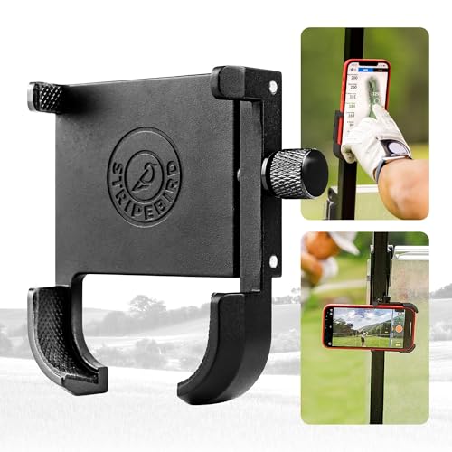 Magnetic Golf Cart Phone Holder - Black | Dual N52 Magnets