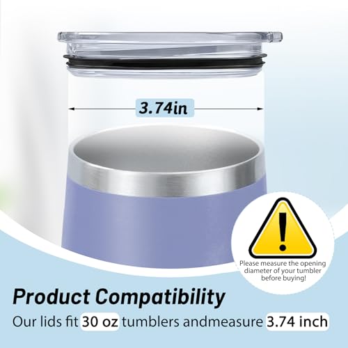 30 oz Replacement Tumbler Lids - Splash-Proof, 6 Pack