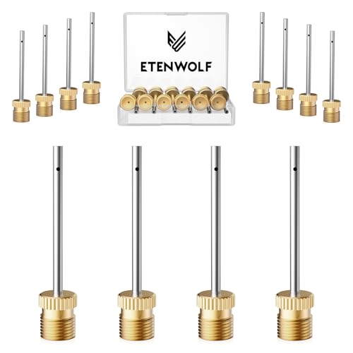12-Pack Heavy Duty Brass Ball Pump Needles with Storage Case