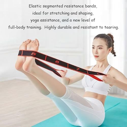Adjustable Fitness Resistance Band for Stretching - Red