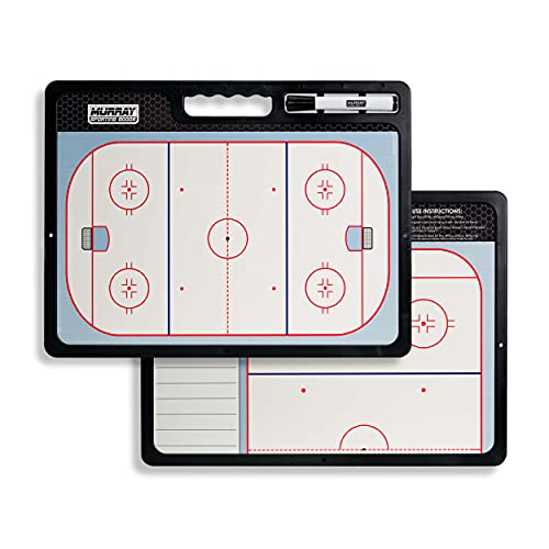 Hockey Coaches Clipboard Double-Sided Dry Erase Board with Marker - Murray Sporting Goods