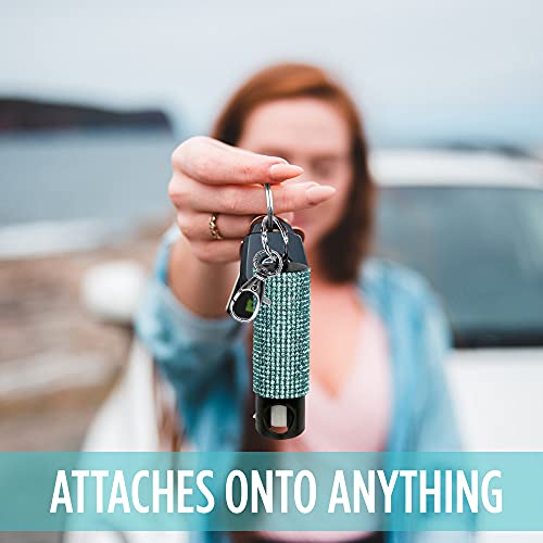 Guard Dog Security Bling it On Pepper Spray Keychain with Safety Twist Top Mini and Easy Carry Lightweight and Fashionable Maximum Police Strength OC Spray 16 Feet Range 0.5 fl oz